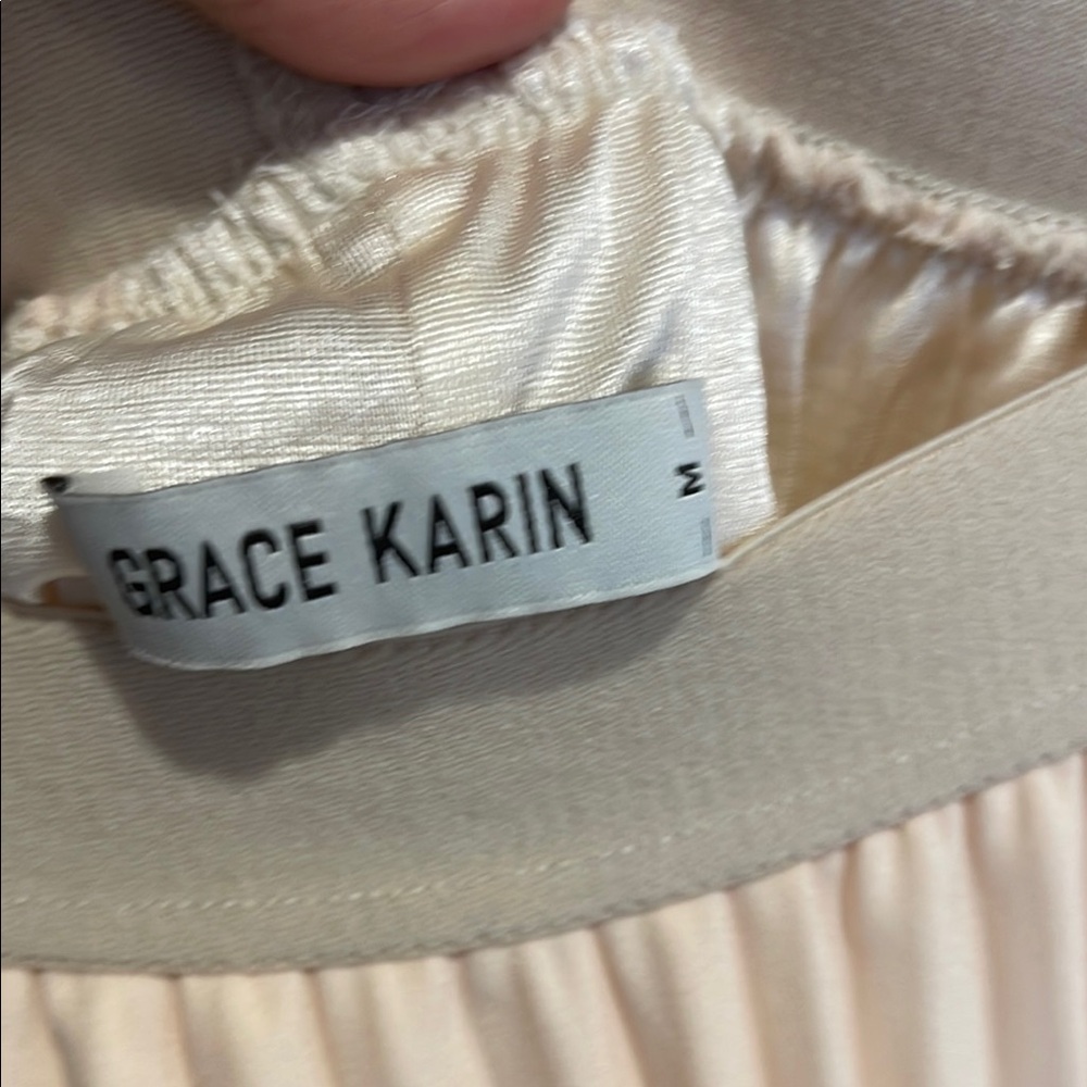 Grace Karin Black and Apricot Pleated Skirts - Picture 4 of 5
